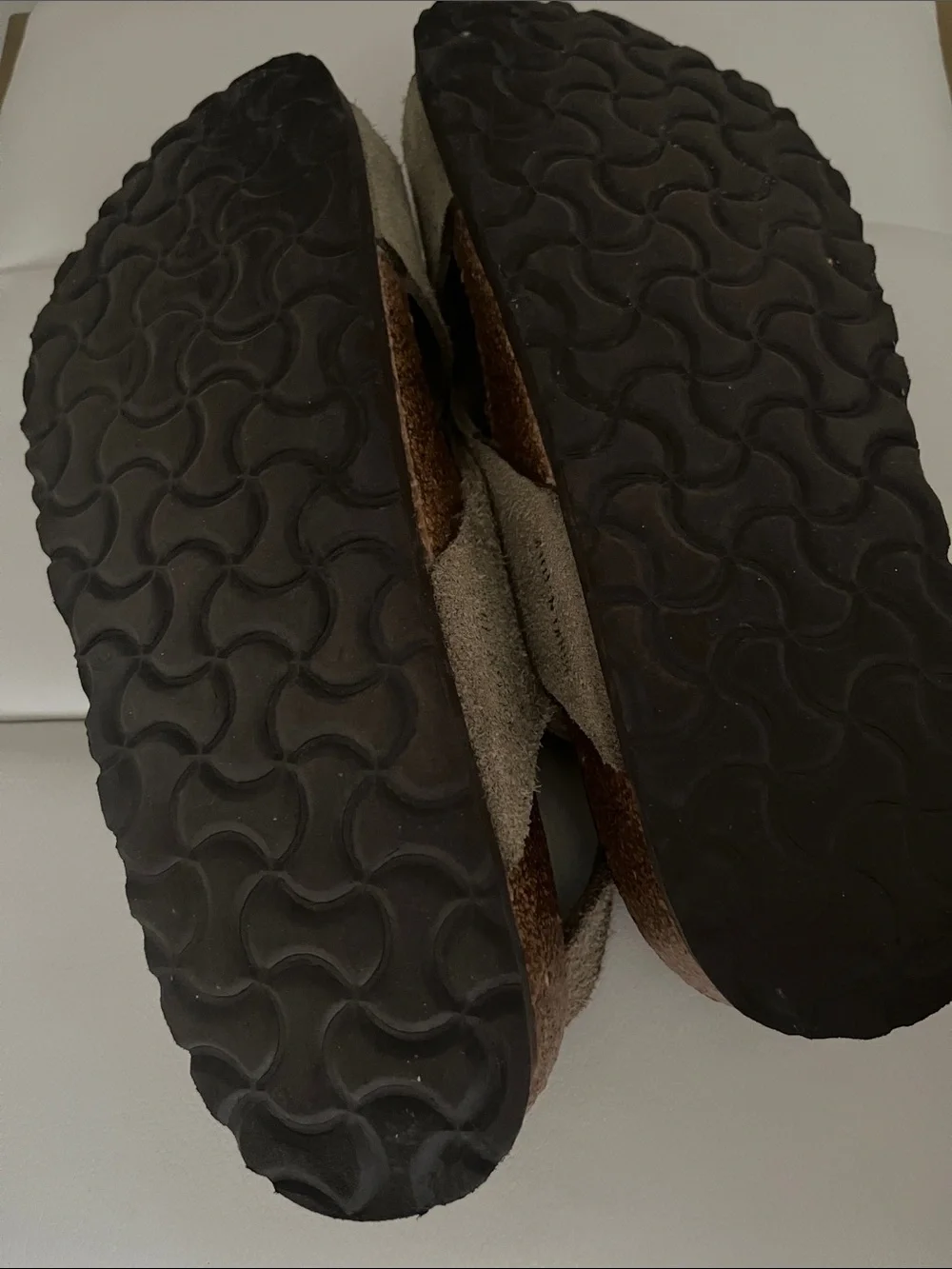 Birkenstock Brown Suede Crisscross Buckle Sandals